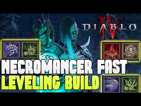 Diablo 4 Necromancer Leveling Build 1-50, 50-70 Season 2 Shadow Corpse Exploision Fast Leveling Solo