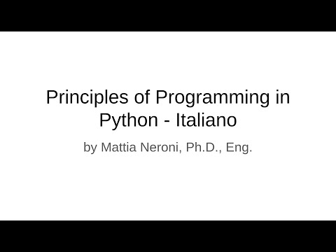 Principi di Programmazione in Python 🐍