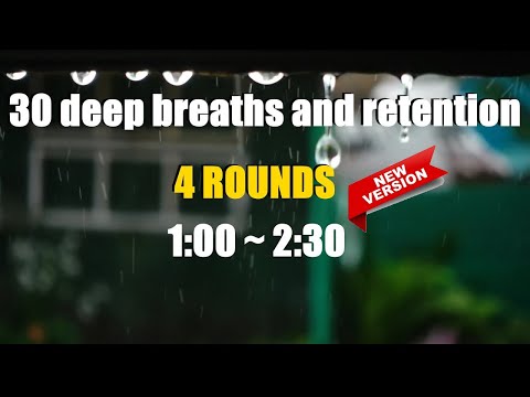 4 rounds: 30 deep breaths and retention with OM and 432Hz