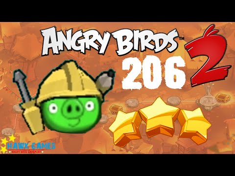 Angry Birds 2 - 3 Stars Walkthrough Level 206 [4K 60FPS]