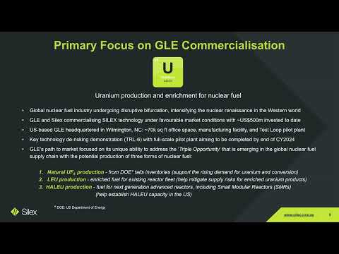 6th Shaw and Partners Uranium Conference, Sep 2024 – Silex Systems (SLX)