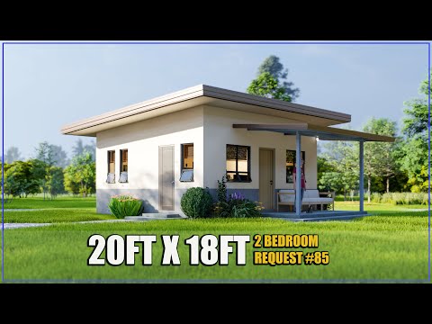 20FT X 18FT 2 BEDROOM SIMPLE HOUSE DESIGN (REQUEST #85)