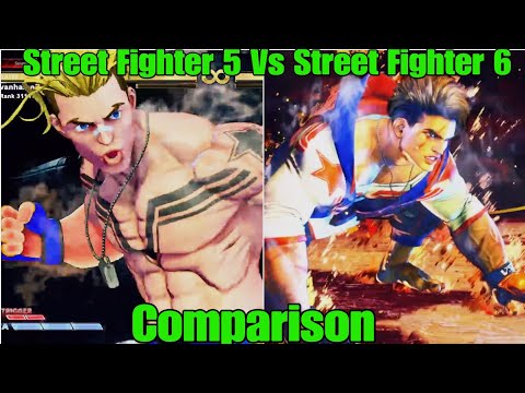 Street Fighter 5 Vs Street Fighter 6 Graphics and Animations Comparison (SFV VS SF6)