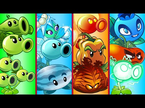 Plants Vs Zombies 2 | Teams - Who Will Win? - Peas vs Ice vs Fire vs Electric