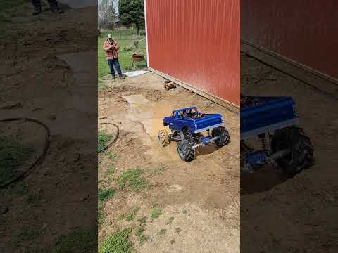 #primal rc mega truck electric conversion in the mud