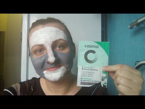 Тестируют маску из Ашана COSMIA Multi-masques pour me visage double action/ Мультимаскинг/