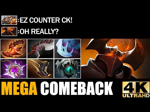 Crazy Build Overwhelming Blink + Abyssal Blade Chaos Knight VS Mega Creeps - Epic Comeback Dota 2