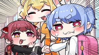 【手描き】ぺこマリ、小学生のようにキレちらかし大空スバルに説教される【こまいぬ/切り抜き/Hololive】