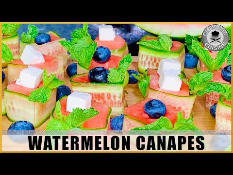 Watermelon Canapes! The Best Summer Appetizer!