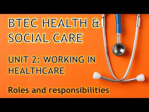 ⏱ BTEC Health & Social Care: Unit 2 - working in care recap - Roles and responsibilities (A1 / A2)