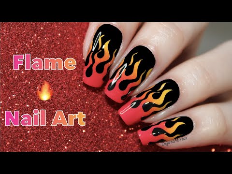 Flame Nail Design Tutorial || 2022 || Deyanira Morales Nail_Art