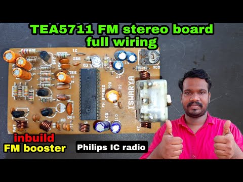 Stereo FM radio board wiring | TEA5711 Philips fm radio board wiring malayalam