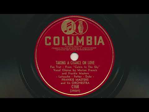 FRANKIE MASTERS Taking A Chance On Love (1940) Marion Francis vocals - 78 RPM Record