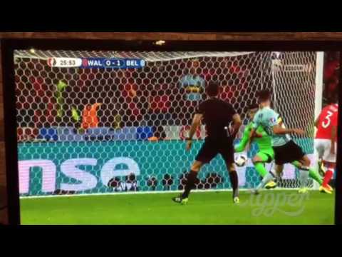 Courtois saves vs wales