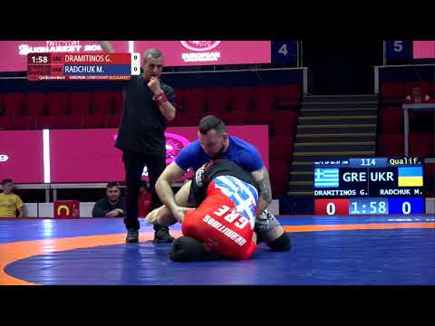 Qual. Men's GP No-Gi - 100 kg: G. DRAMITINOS (GRE) v. M. RADCHUK (UKR)