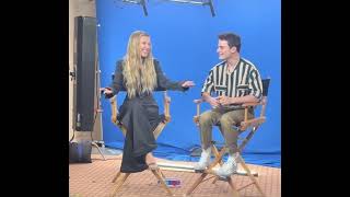 Noah Schnapp and Millie Bobby Brown laughing hysterically￼