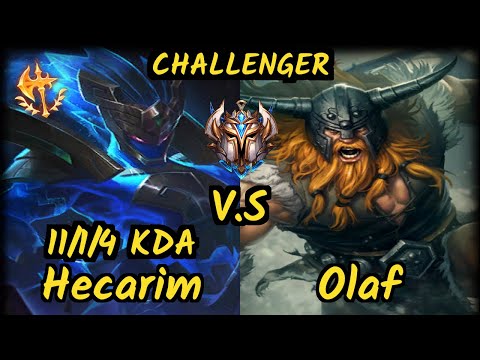 MRDS TynX (HECARIM) vs OLAF - 11/1/4 KDA JUNGLE CHALLENGER GAMEPLAY - EUW