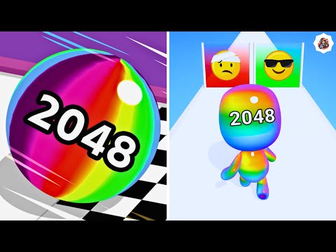 Man Runner 2048 vs Ball Run 2048🥰🥰🥰Android iOS Gaming Walkthrough | Max Gameplay DM5646