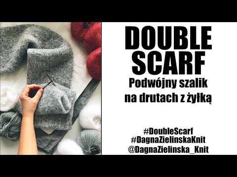 Double Scarf. Szalik na drutach.