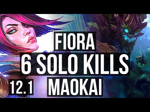 FIORA vs MAOKAI (TOP) | Rank 1 Fiora, 6 solo kills, 400+ games, Rank 16 | EUW Grandmaster | 12.1