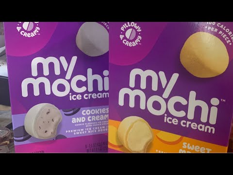 My mochi ice cream! Sweet mango and cookies and cream . Highly reccomend it!