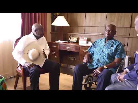 The Late President Moi last moments with Ugandan President Yoweri Kaguta Museveni