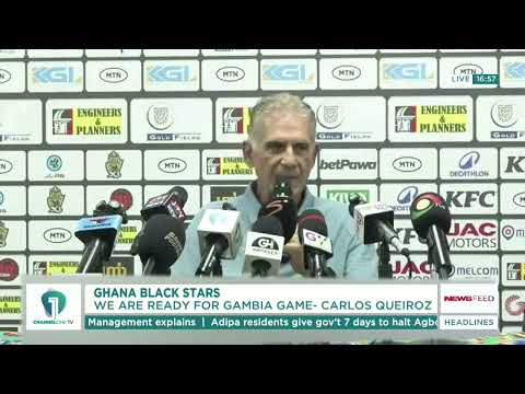 Queiroz: Black Stars Ready for Gambia AFCON Qualifier