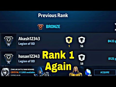 Rank 1 Again Timeline Battle Bronze League & Discussion And Suggestions On TB - Marvel Future Fight