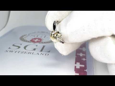 2.84ctw 💯% Natural Round Brilliant Diamond Solitaire Engagement Ring J Color I1 Clarity  Certified