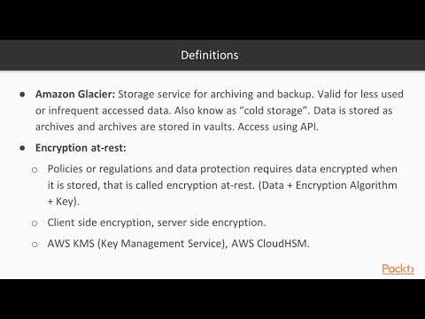 AWS Data Security S3 Object Storage and Glacier|packtpub com