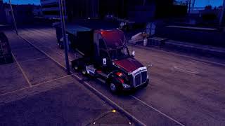 Kenworth T680 Duty Day Cabin Truck Snow Night Driving In American Truck Simulator 2 Gameplay
