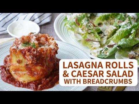 Easy Lasagna Rolls Perfectly Paired With Caesar Salad