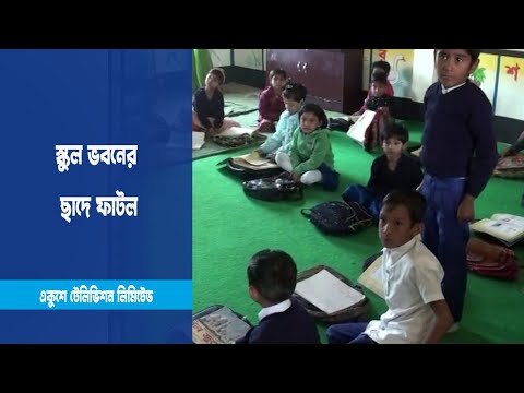 স্কুল ভবনের ছাদে ফাটল