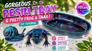 Gorgeous Resin Tray, Frog & Snail DIY 🐸🐌✨ Stunning Resin Art