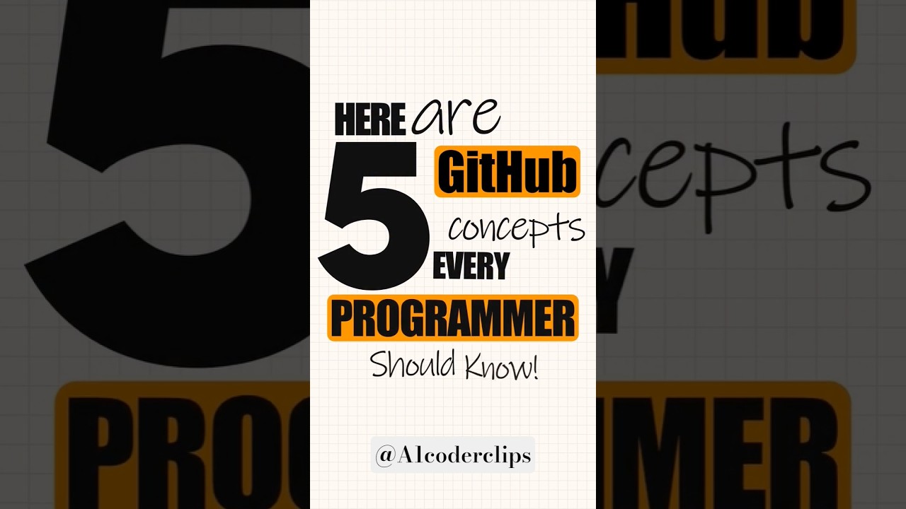 5 most important concepts of GitHub @A1coderclips