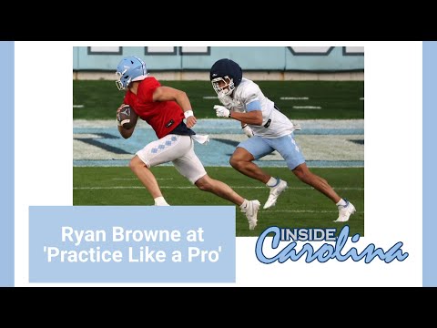 UNC Football QB Ryan Browne in Action At 'Practice Like a Pro' | Inside Carolina Video