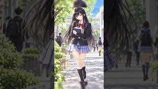 【四季の彼女】2026年10月3日(土)No.917 木漏れ日の中庭、本を持つて微笑む彼女🤗。🌿✨ #四季の彼女 #Shorts