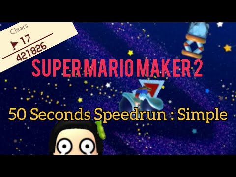 Super Mario Maker 2 Beating 50 Seconds Speedrun : simple
