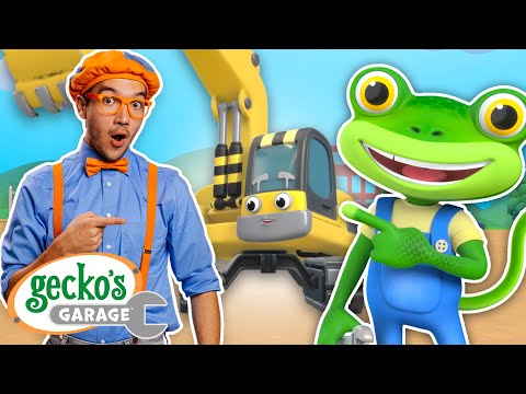 Gecko & Blippi Dance Party | Excavator Song ft. @Blippi | Kids Songs