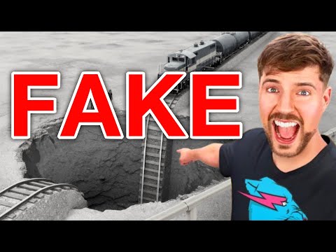 Was MrBeast's Train Vs Giant Pit Video FAKE?!
