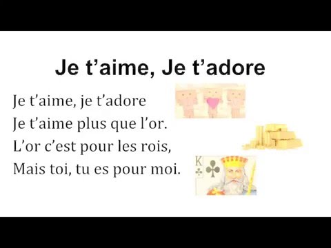 Je t'aime, Je t'adore