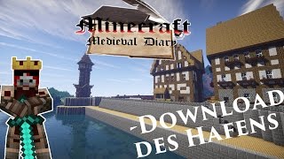 preview picture of video 'Minecraft Medieval Diary - Der Hafen als Download! [Deutsch] #07'
