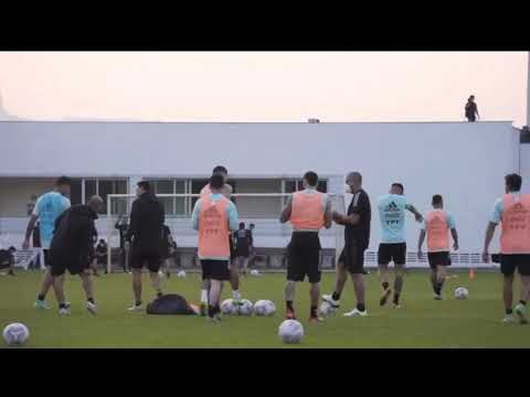 argentina vs brazil  copa amarica final 👀Cristian Romero practice..