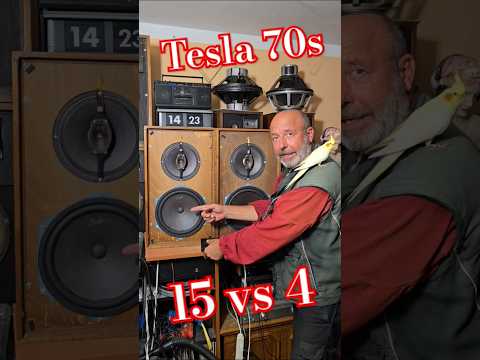 70s Vintage TESLA BOOKSHELF SPEAKERS 15 Ohm vs 4 Ohm BASS SPEAKER Sound Comparison Test