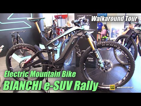 2020 Bianchi e-SUV Rally Electric Mountain Bike - Walkaround - Debut at 2019 Eurobike