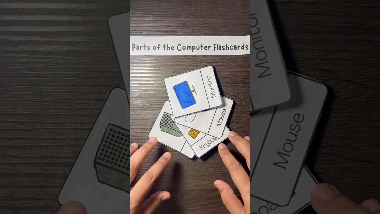 Parts of the computer flash cards 💻 #shorts #learning