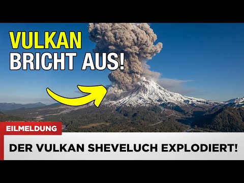 VOR 1 MINUTE: Schewalenutsch explodiert nach Beben 7,0 – Asche fliegt 490 km über Russland