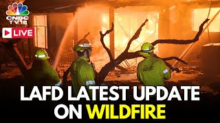 California Wildfire LIVE: LA Mayor Kathryn Barger on Windstorm Across Hollywood Hills | LAFD | 18G