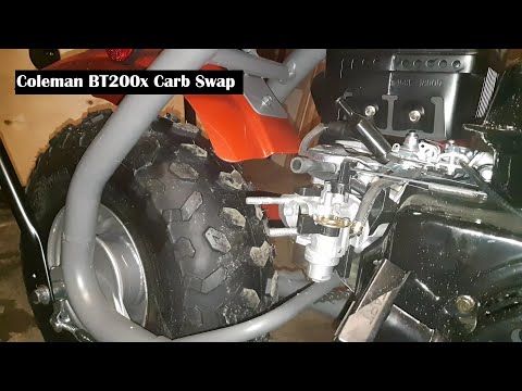 Coleman BT200x Mini Bike Carb Swap