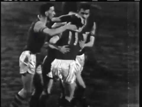 ECC 1960-61. Quarter-finals. Burnley FC - Hamburger SV. Highlights.
